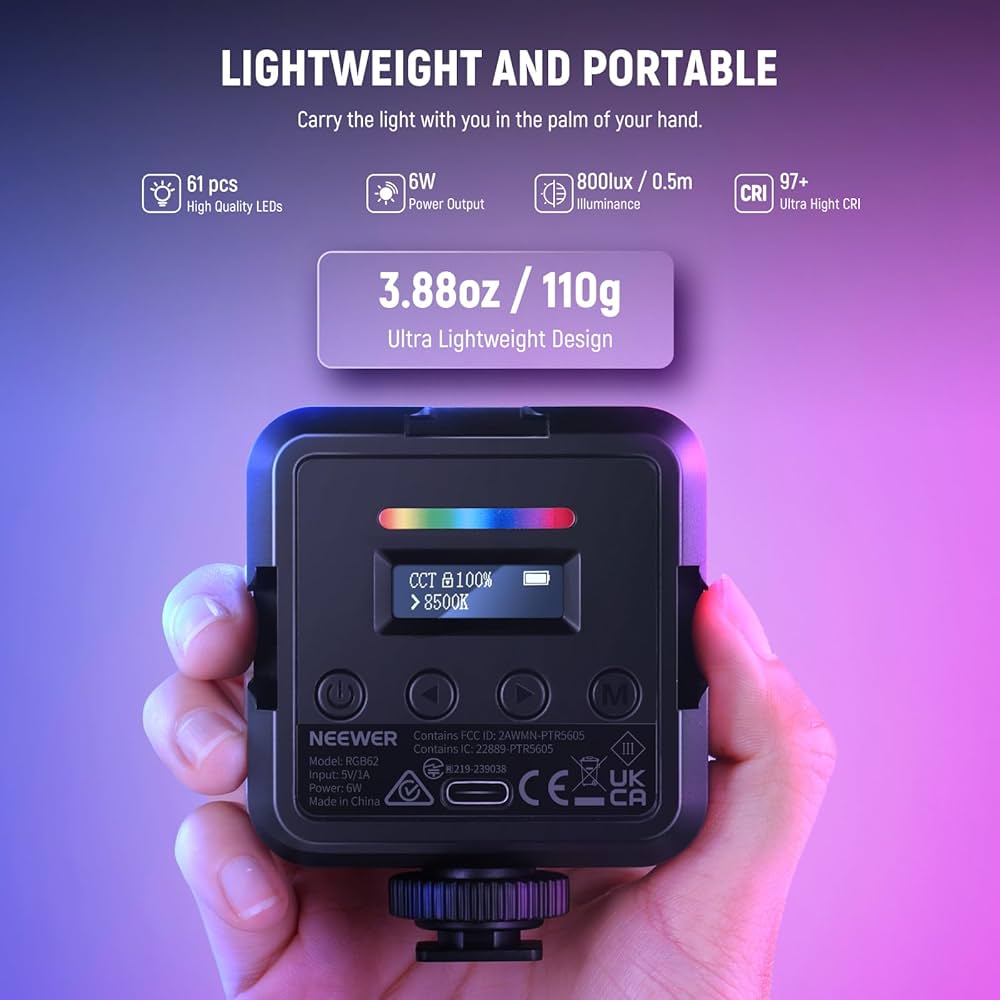 Neewer RGB62 Mini RGB panel